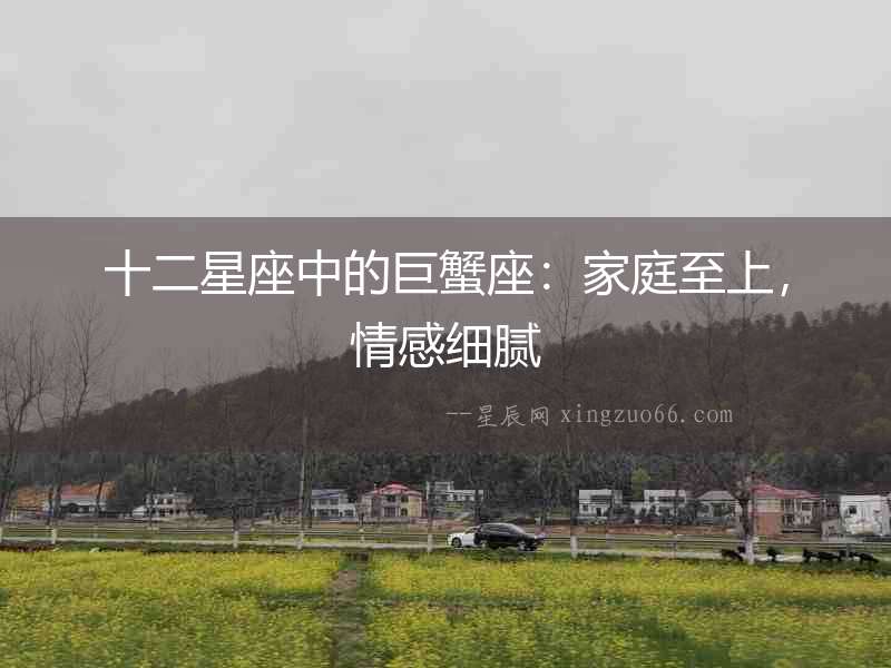 十二星座中的巨蟹座：家庭至上，情感細膩