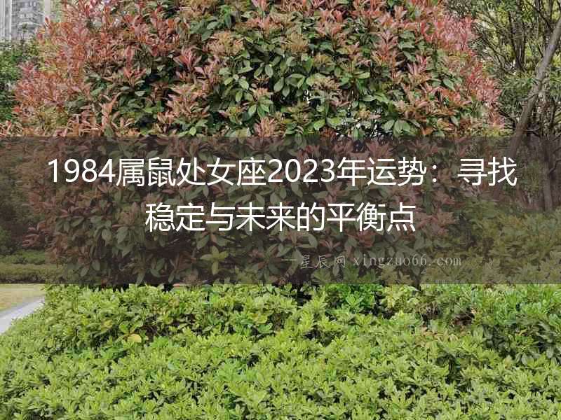 1984屬鼠處女座2023年運勢：尋找穩(wěn)定與未來的平衡點