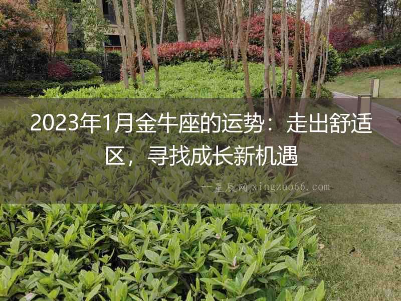 2023年1月金牛座的運勢：走出舒適區，尋找成長新機遇