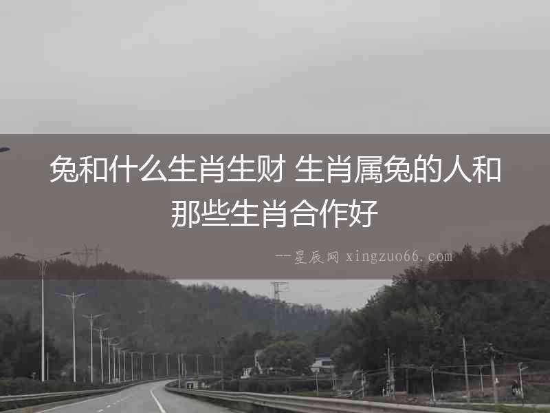 兔和什么生肖生財 生肖屬兔的人和那些生肖合作好