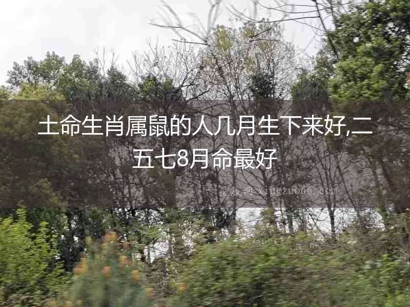 土命生肖屬鼠的人幾月生下來好,二五七8月命最好
