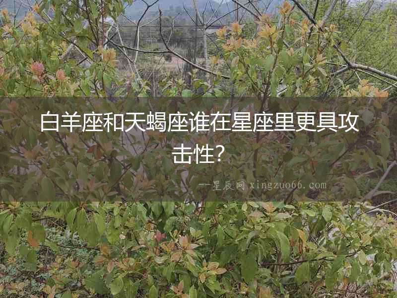 白羊座和天蝎座誰在星座里更具攻擊性？