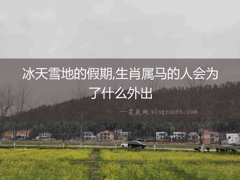 冰天雪地的假期,生肖屬馬的人會為了什么外出