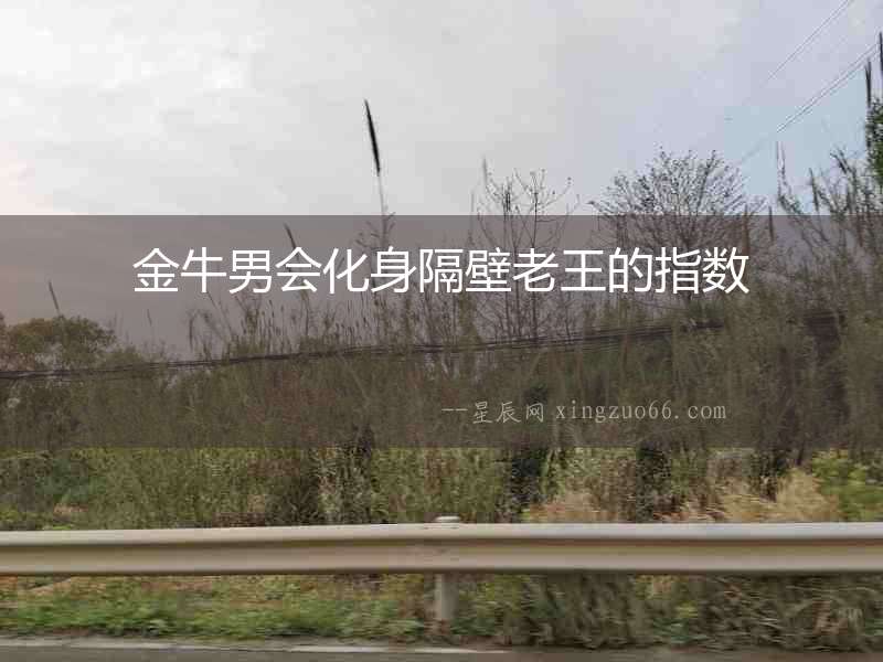 金牛男會化身隔壁老王的指數(shù)