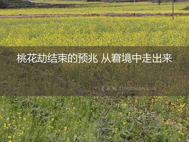 桃花劫結束的預兆 從窘境中走出來