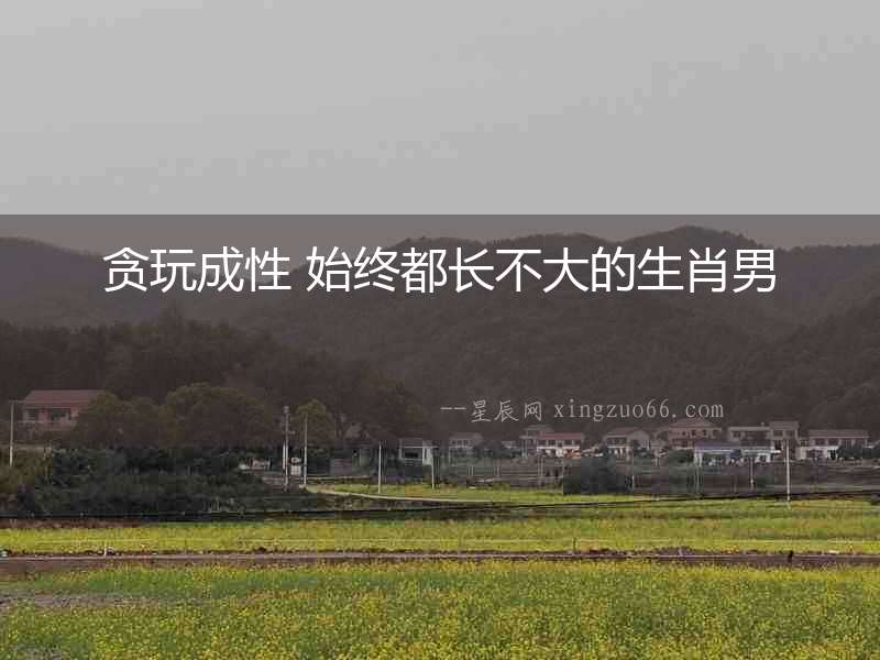 貪玩成性 始終都長不大的生肖男