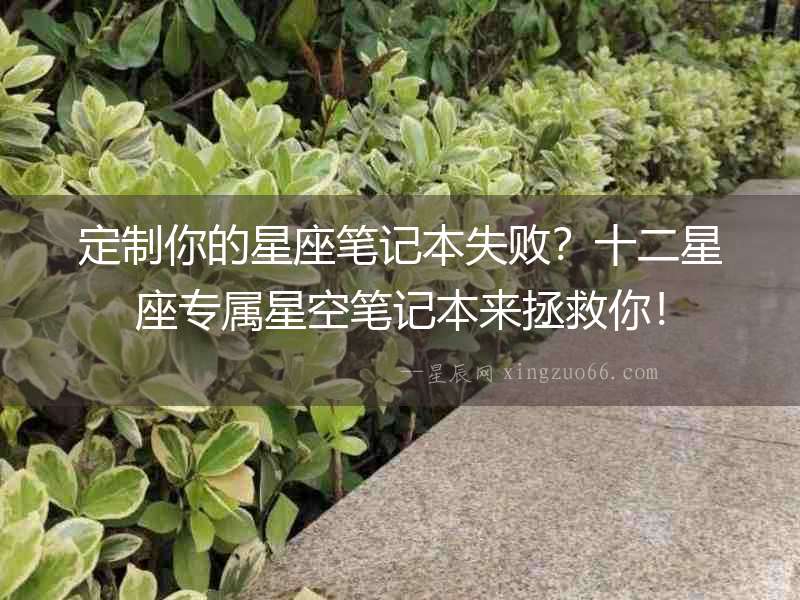 定制你的星座筆記本失敗？十二星座專屬星空筆記本來拯救你！