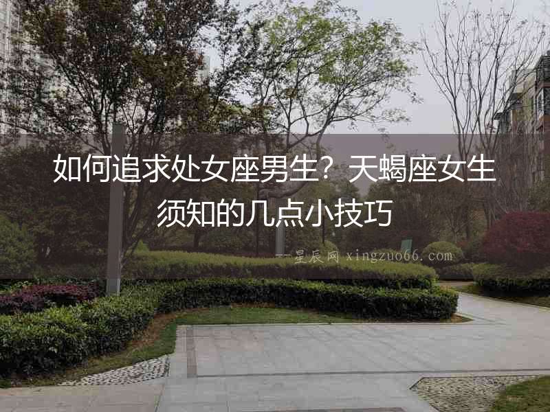 如何追求處女座男生？天蝎座女生須知的幾點小技巧
