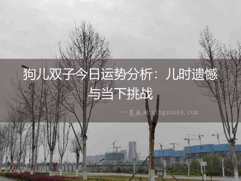 狗兒雙子今日運(yùn)勢(shì)分析：兒時(shí)遺憾與當(dāng)下挑戰(zhàn)
