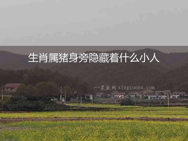 生肖屬豬身旁隱藏著什么小人