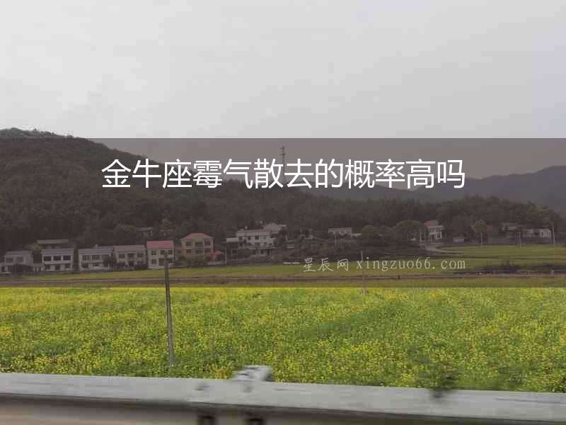 金牛座霉氣散去的概率高嗎