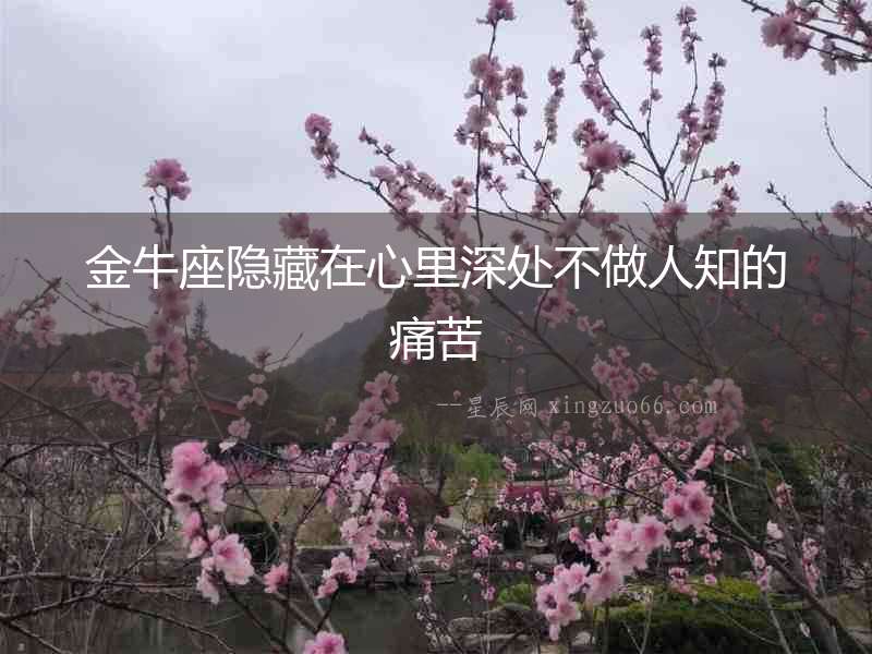 金牛座隱藏在心里深處不做人知的痛苦