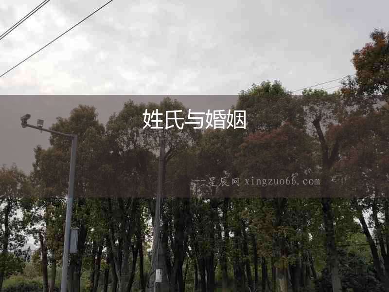 姓氏與婚姻
