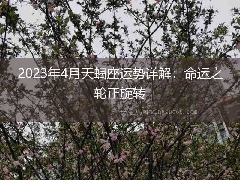 2023年4月天蝎座運勢詳解：命運之輪正旋轉(zhuǎn)