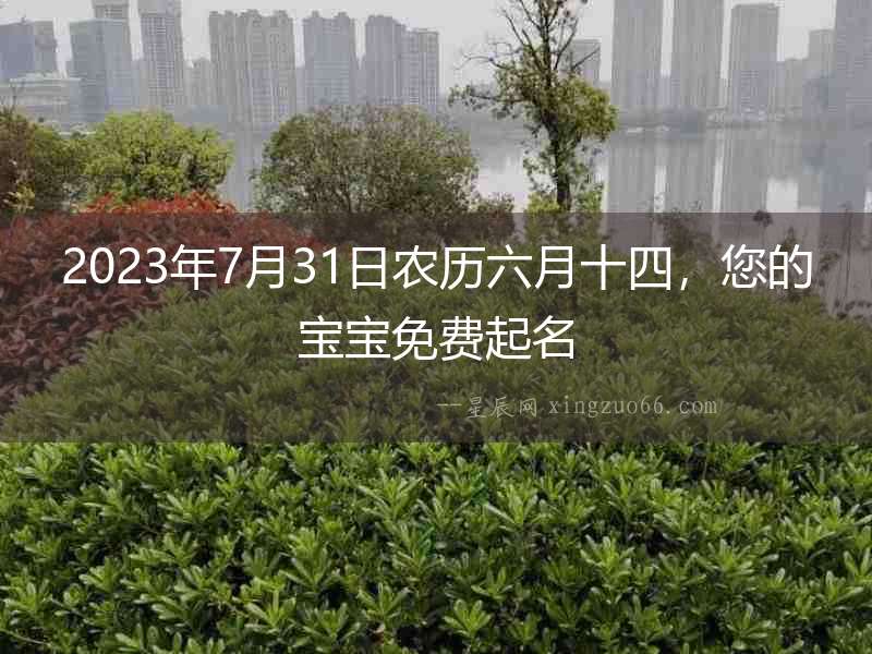 2023年7月31日農(nóng)歷六月十四，您的寶寶免費(fèi)起名