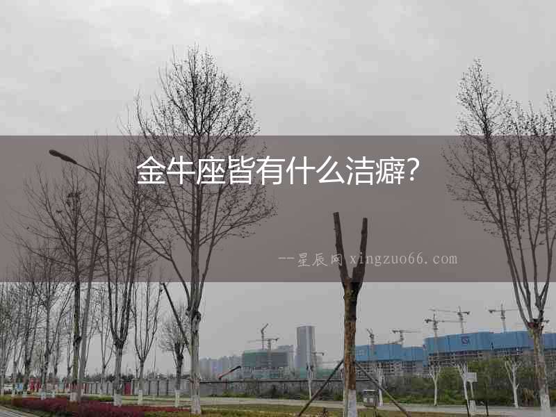 金牛座皆有什么潔癖？