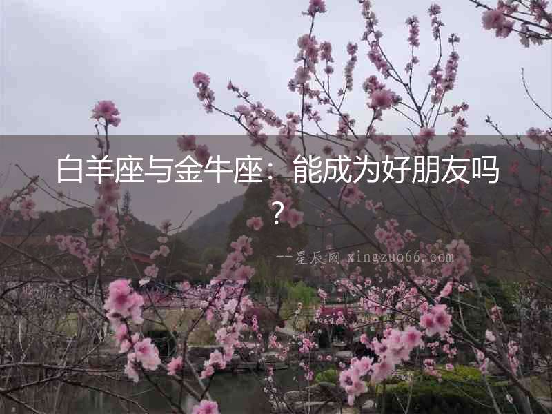 白羊座與金牛座：能成為好朋友嗎？