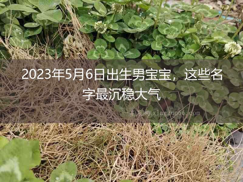 2023年5月6日出生男寶寶，這些名字最沉穩大氣
