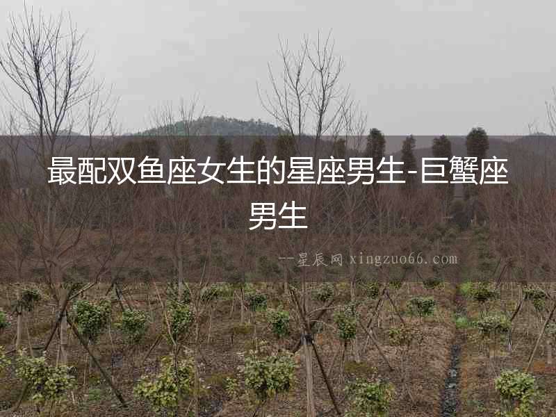 最配雙魚座女生的星座男生-巨蟹座男生