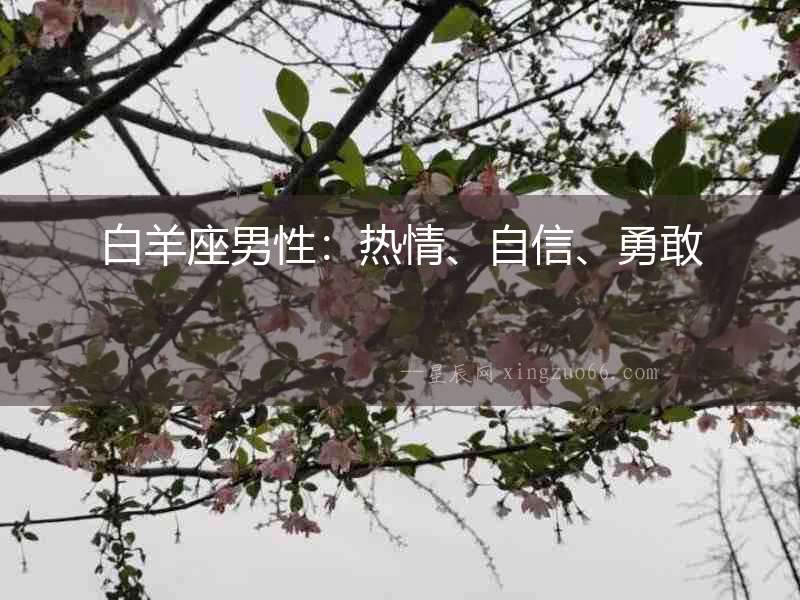 白羊座男性：熱情、自信、勇敢