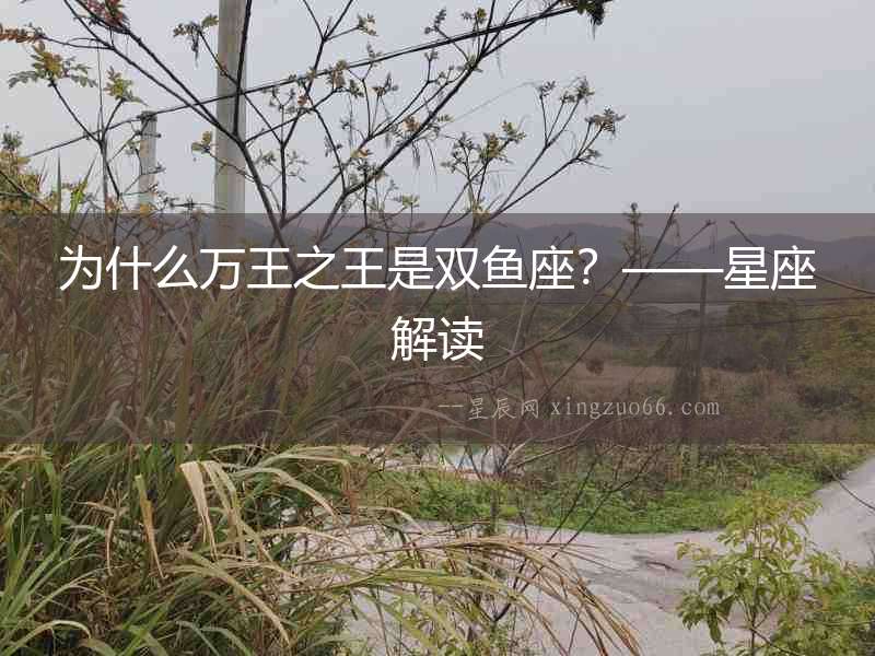 為什么萬王之王是雙魚座？——星座解讀