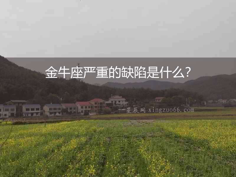 金牛座嚴重的缺陷是什么？