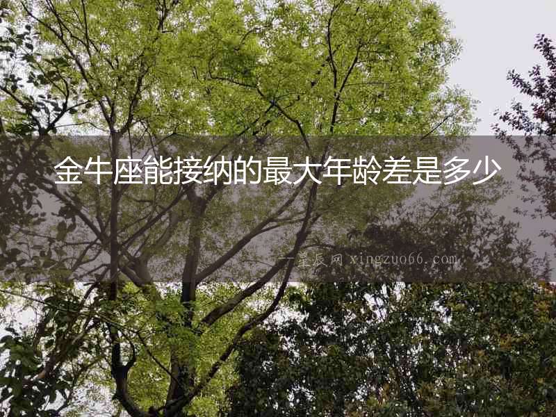 金牛座能接納的最大年齡差是多少