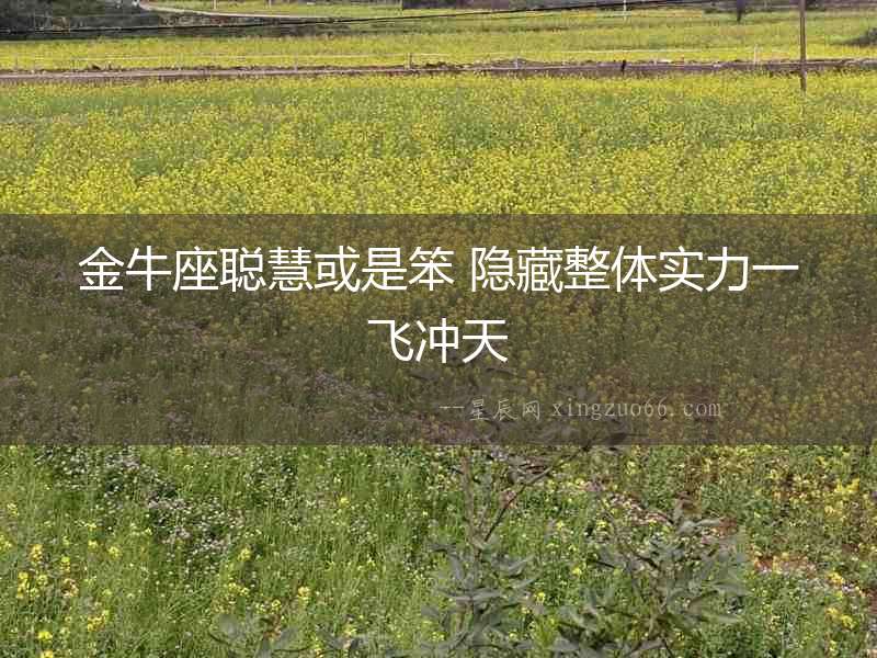 金牛座聰慧或是笨 隱藏整體實力一飛沖天