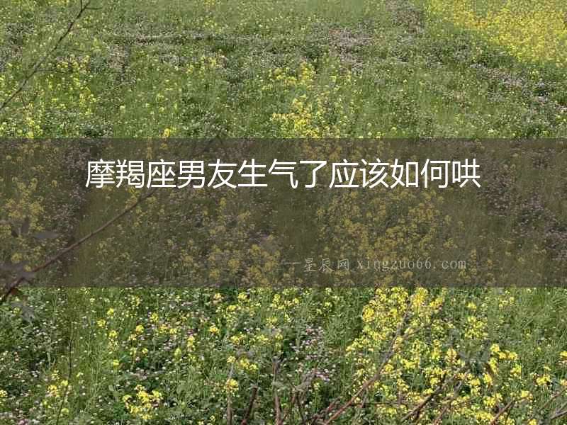 摩羯座男友生氣了應該如何哄