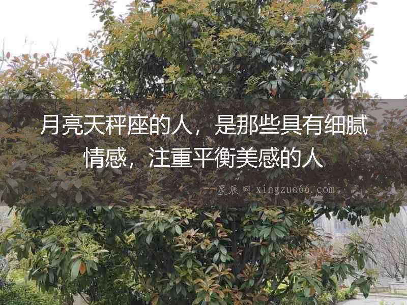 月亮天秤座的人，是那些具有細(xì)膩情感，注重平衡美感的人