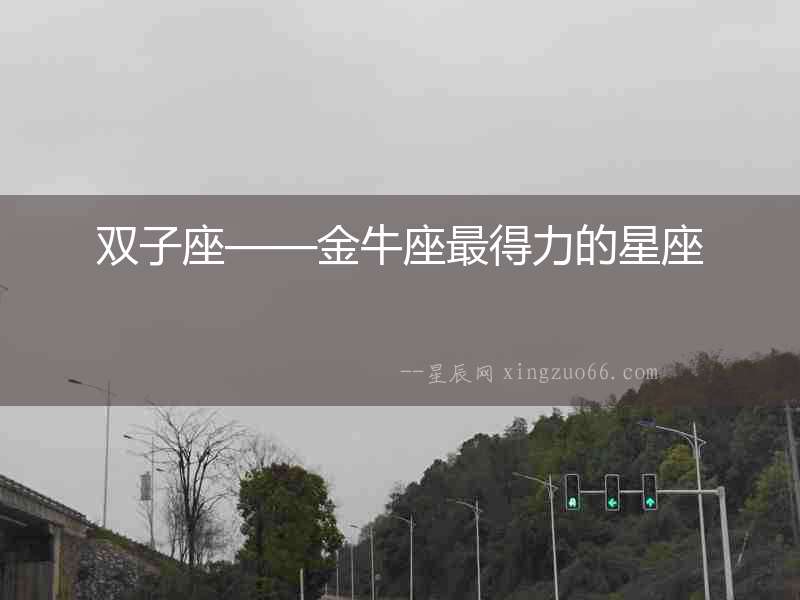 雙子座——金牛座最得力的星座