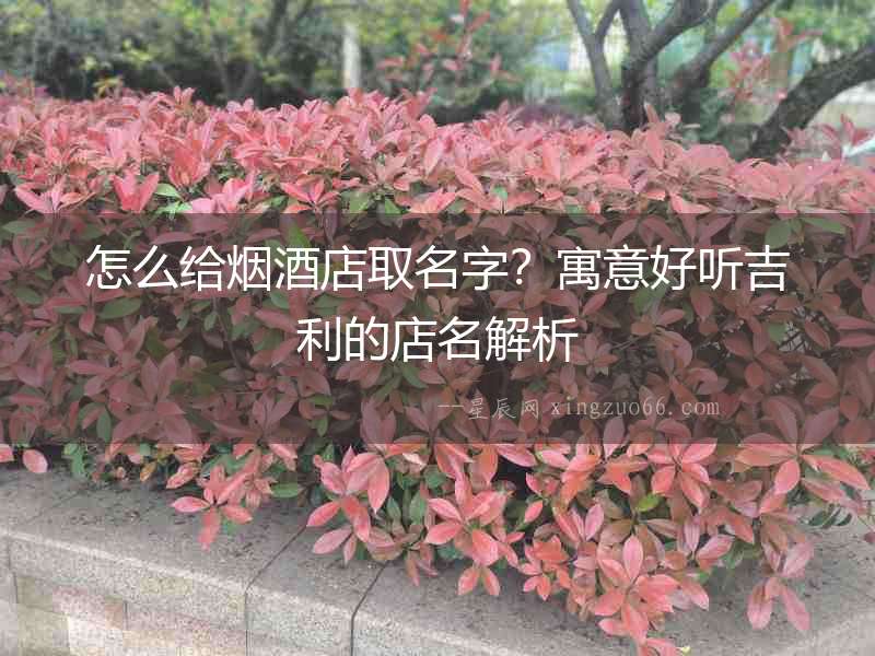 怎么給煙酒店取名字？寓意好聽吉利的店名解析
