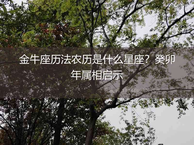 金牛座歷法農歷是什么星座？癸卯年屬相啟示