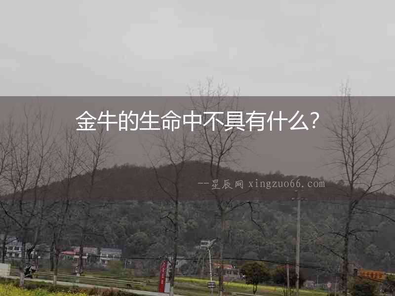 金牛的生命中不具有什么？