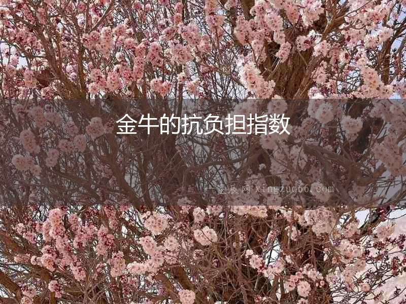 金牛的抗負擔指數