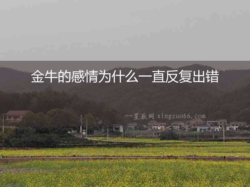 金牛的感情為什么一直反復(fù)出錯