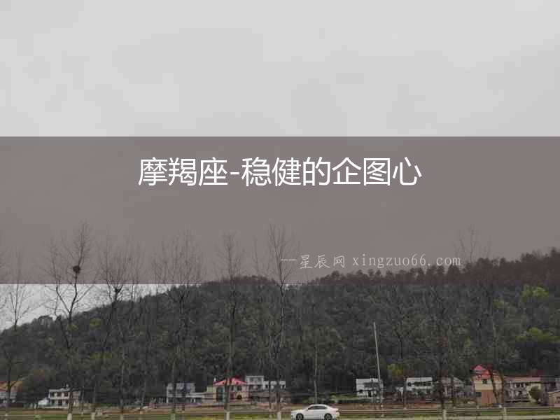 摩羯座-穩健的企圖心