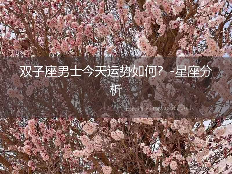 雙子座男士今天運勢如何？-星座分析