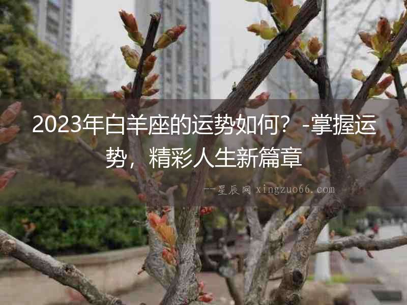 2023年白羊座的運勢如何？-掌握運勢，精彩人生新篇章