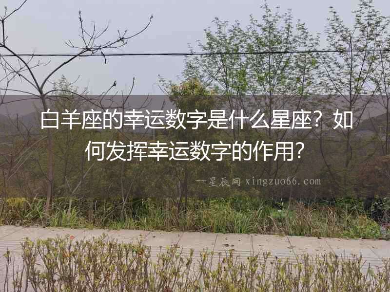 白羊座的幸運數字是什么星座？如何發揮幸運數字的作用？
