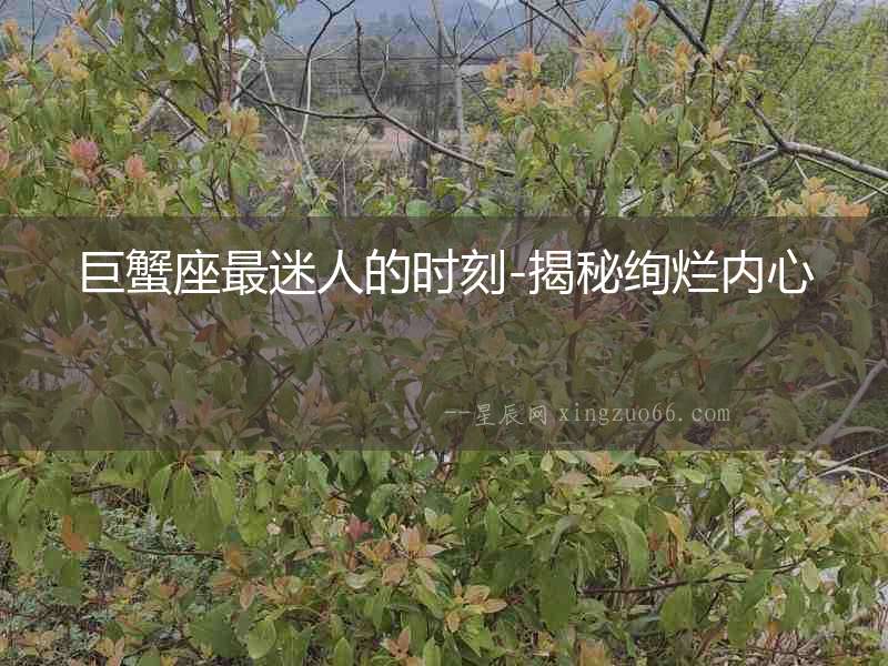 巨蟹座最迷人的時刻-揭秘絢爛內心