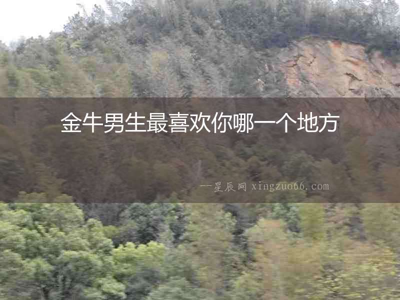 金牛男生最喜歡你哪一個地方