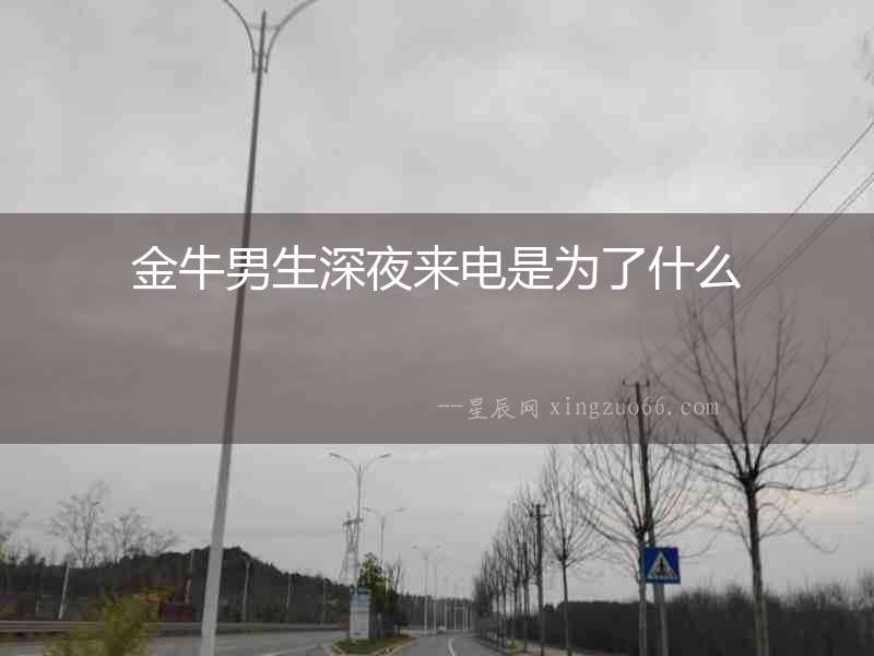 金牛男生深夜來(lái)電是為了什么