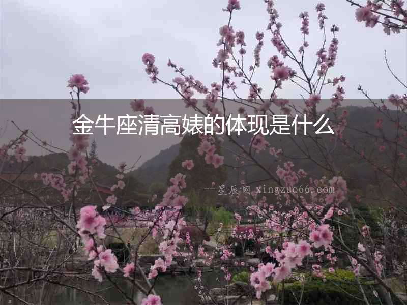 金牛座清高婊的體現是什么