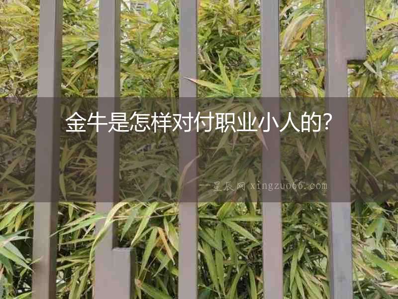 金牛是怎樣對付職業(yè)小人的？