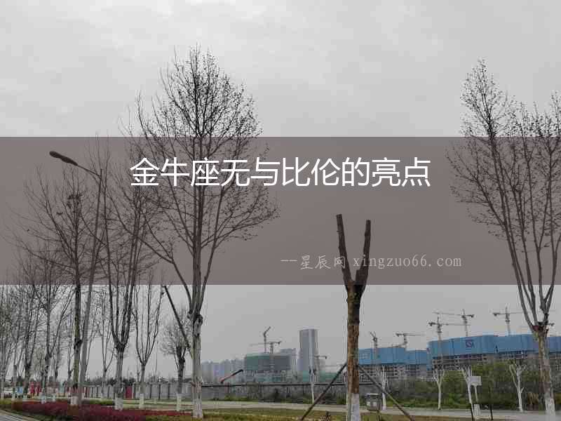 金牛座無與比倫的亮點