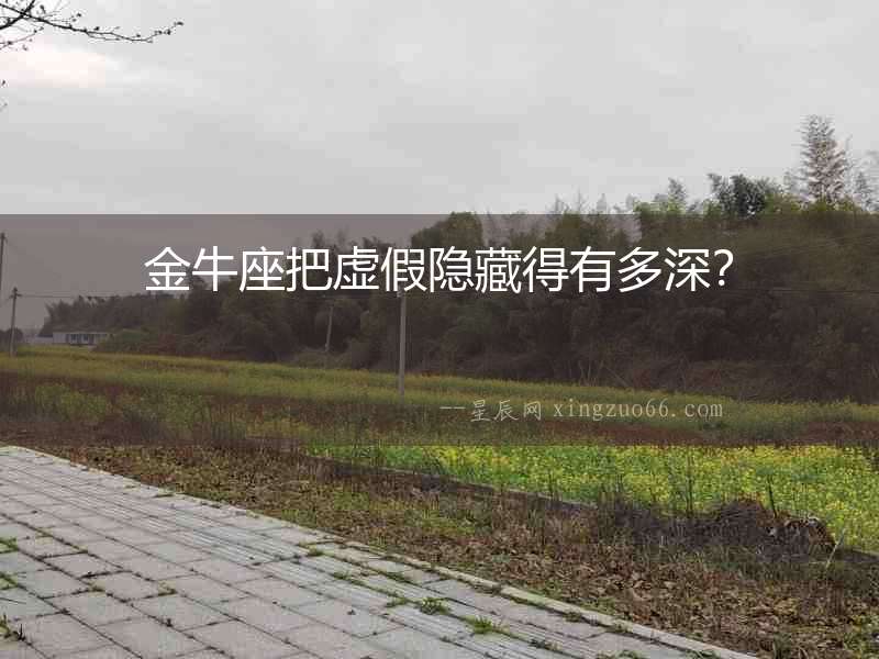 金牛座把虛假隱藏得有多深？