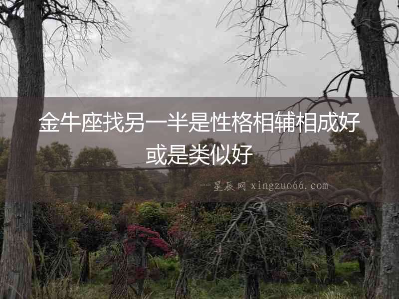 金牛座找另一半是性格相輔相成好或是類似好