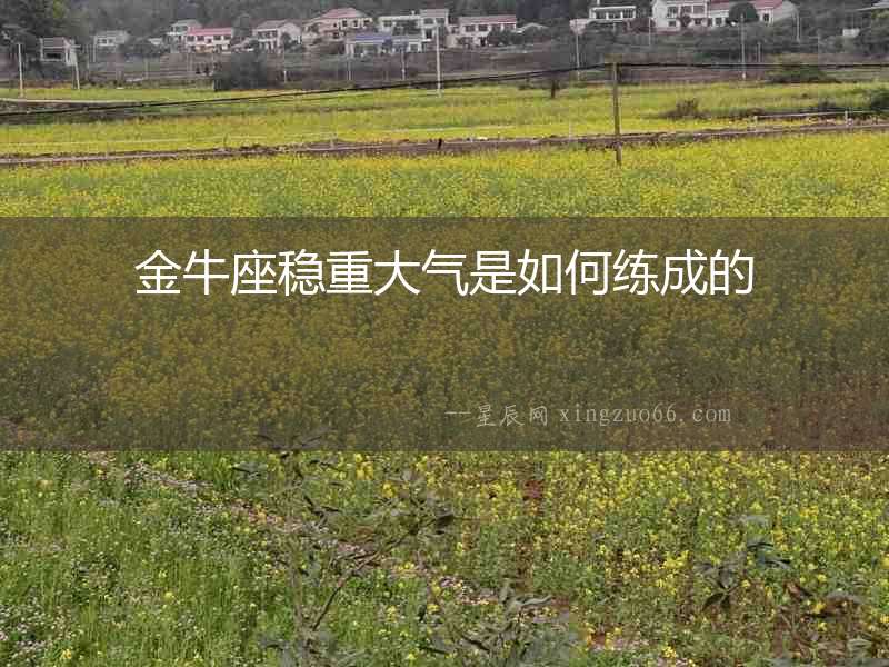 金牛座穩重大氣是如何練成的