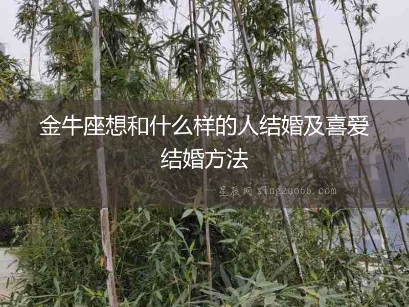 金牛座想和什么樣的人結婚及喜愛結婚方法